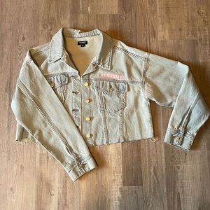 Playboy jean jacket cropped